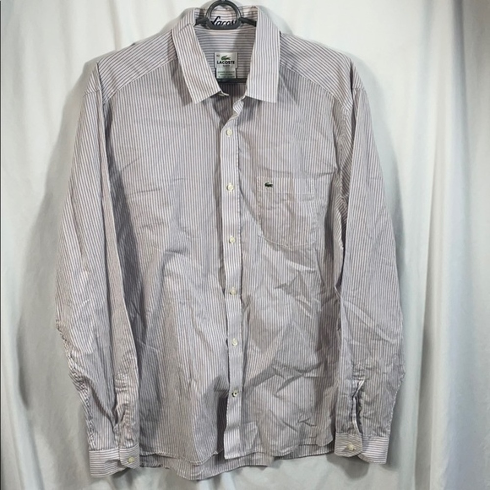 Lacoste Men's Cotton Slim Fit Button Up Size 42